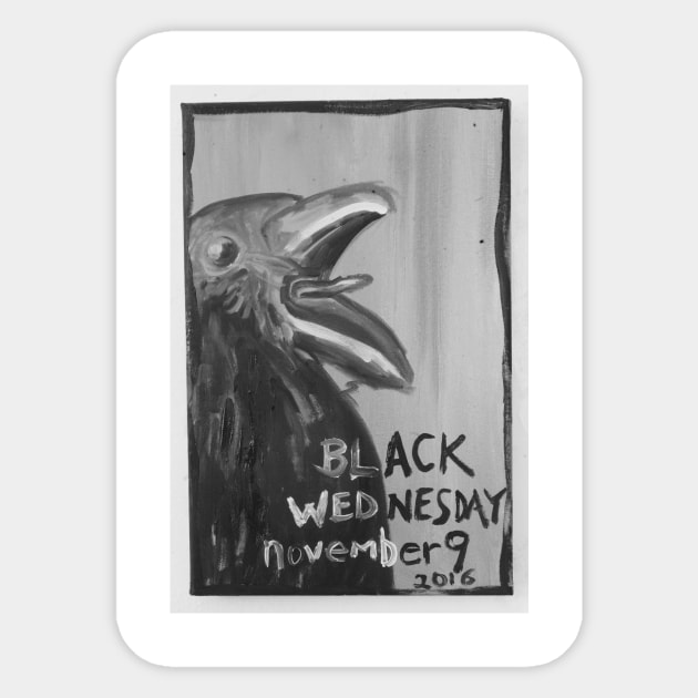 Black Wednesday Sticker by Sandrian Arts